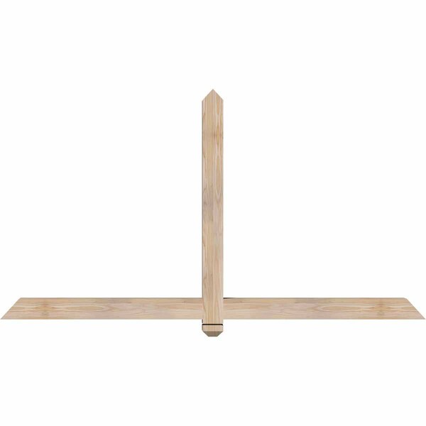 Ekena Millwork Eugene Smooth Timber Gable Bracket, Douglas Fir, 72"W x 39"H x 3 1/2"D x 3 1/2"F, 13/12 Pitch GBW072X39X0404EUG00SDF - main